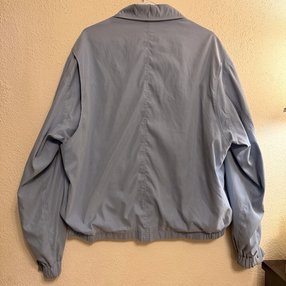 Vintage Folio New York Saks Fifth Avenue Blue Zip Up Jacket Mens L Harrington - Picture 2 of 16